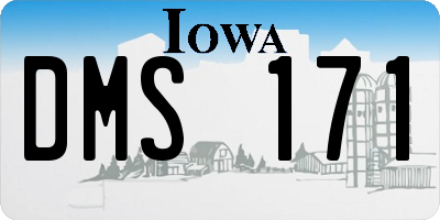 IA license plate DMS171