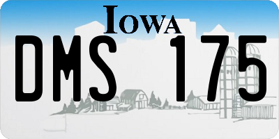 IA license plate DMS175
