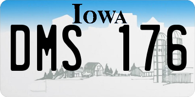 IA license plate DMS176