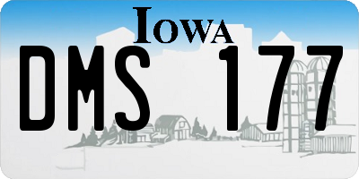 IA license plate DMS177
