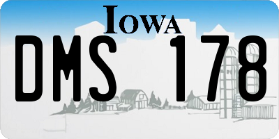 IA license plate DMS178