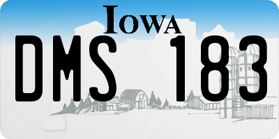 IA license plate DMS183