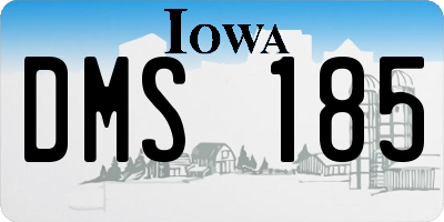IA license plate DMS185