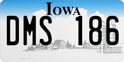 IA license plate DMS186