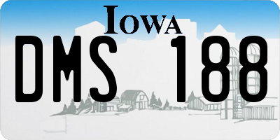 IA license plate DMS188