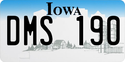 IA license plate DMS190