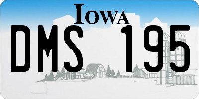 IA license plate DMS195
