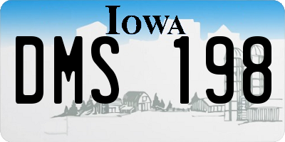 IA license plate DMS198