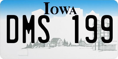IA license plate DMS199