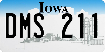 IA license plate DMS211