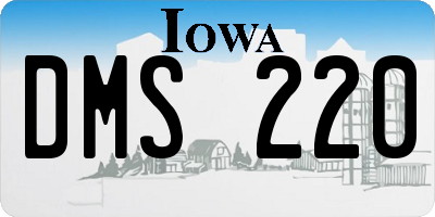 IA license plate DMS220