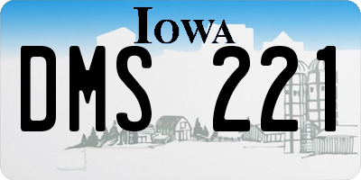 IA license plate DMS221