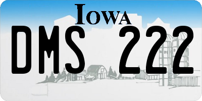 IA license plate DMS222
