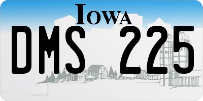 IA license plate DMS225