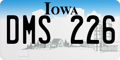 IA license plate DMS226
