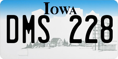 IA license plate DMS228