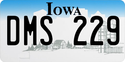 IA license plate DMS229