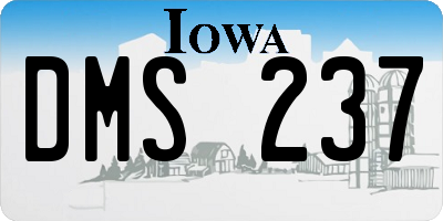 IA license plate DMS237