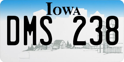 IA license plate DMS238