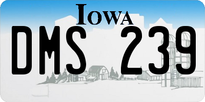 IA license plate DMS239