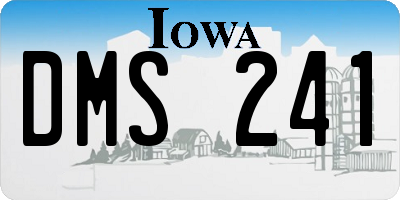 IA license plate DMS241