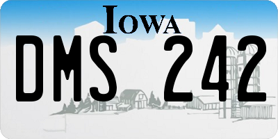 IA license plate DMS242