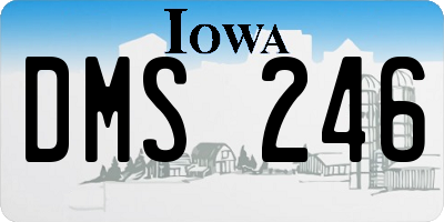 IA license plate DMS246