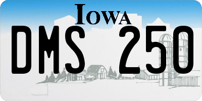 IA license plate DMS250