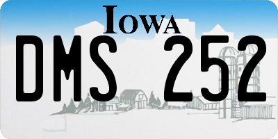 IA license plate DMS252
