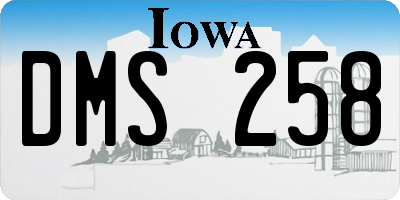 IA license plate DMS258