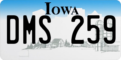 IA license plate DMS259