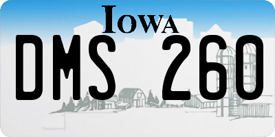 IA license plate DMS260