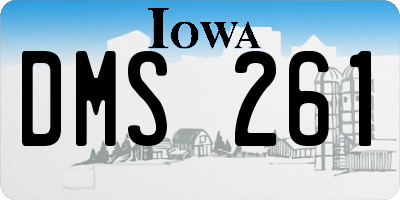 IA license plate DMS261