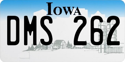 IA license plate DMS262