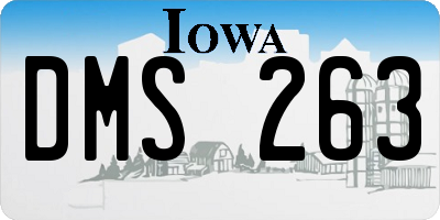 IA license plate DMS263