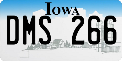 IA license plate DMS266