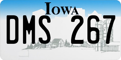 IA license plate DMS267