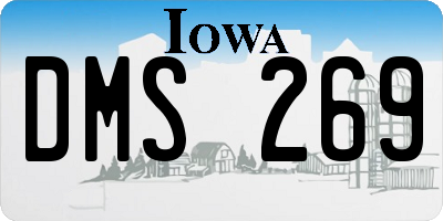 IA license plate DMS269