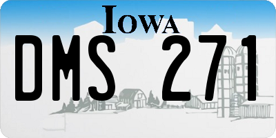 IA license plate DMS271