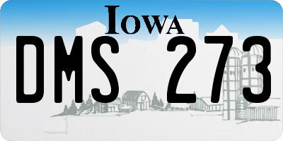 IA license plate DMS273