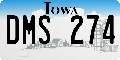 IA license plate DMS274