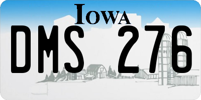 IA license plate DMS276