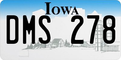 IA license plate DMS278