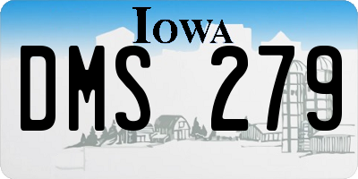 IA license plate DMS279