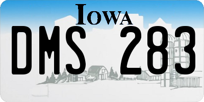 IA license plate DMS283