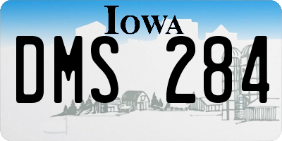 IA license plate DMS284