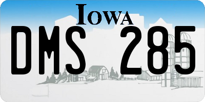 IA license plate DMS285