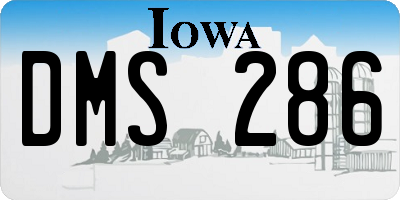 IA license plate DMS286