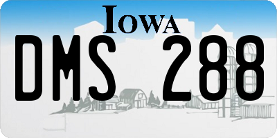 IA license plate DMS288