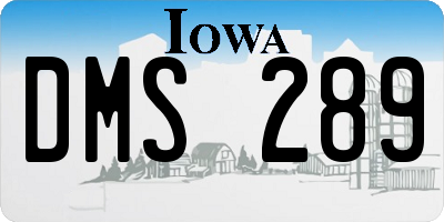 IA license plate DMS289
